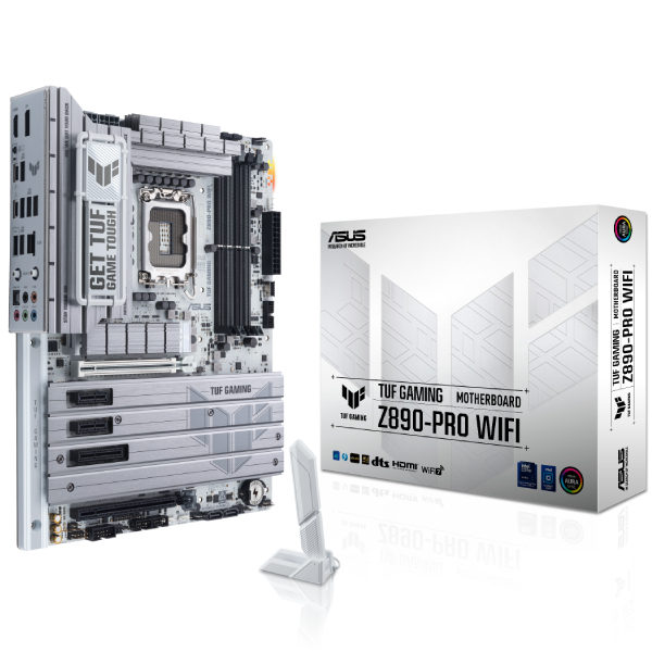  Z890 ATX Motherboard: 1851 Socket For Intel Core Ultra Processors<br>4x DDR5, 4x SATA 6Gb/s, PCIe 5.0, 1x M.2 Gen5 + 3x M.2 Gen4, Thunderbolt 4, 2.5GbE LAN, Wi-Fi 7 + Bluetooth 5.4, Realtek ALC1220P 7.1 Audio, 2x Thunderbolt 4/HDMI/DP  